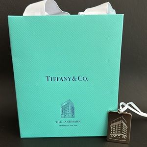 Tiffany & Co Official Small Gift Bag and Silver Charm